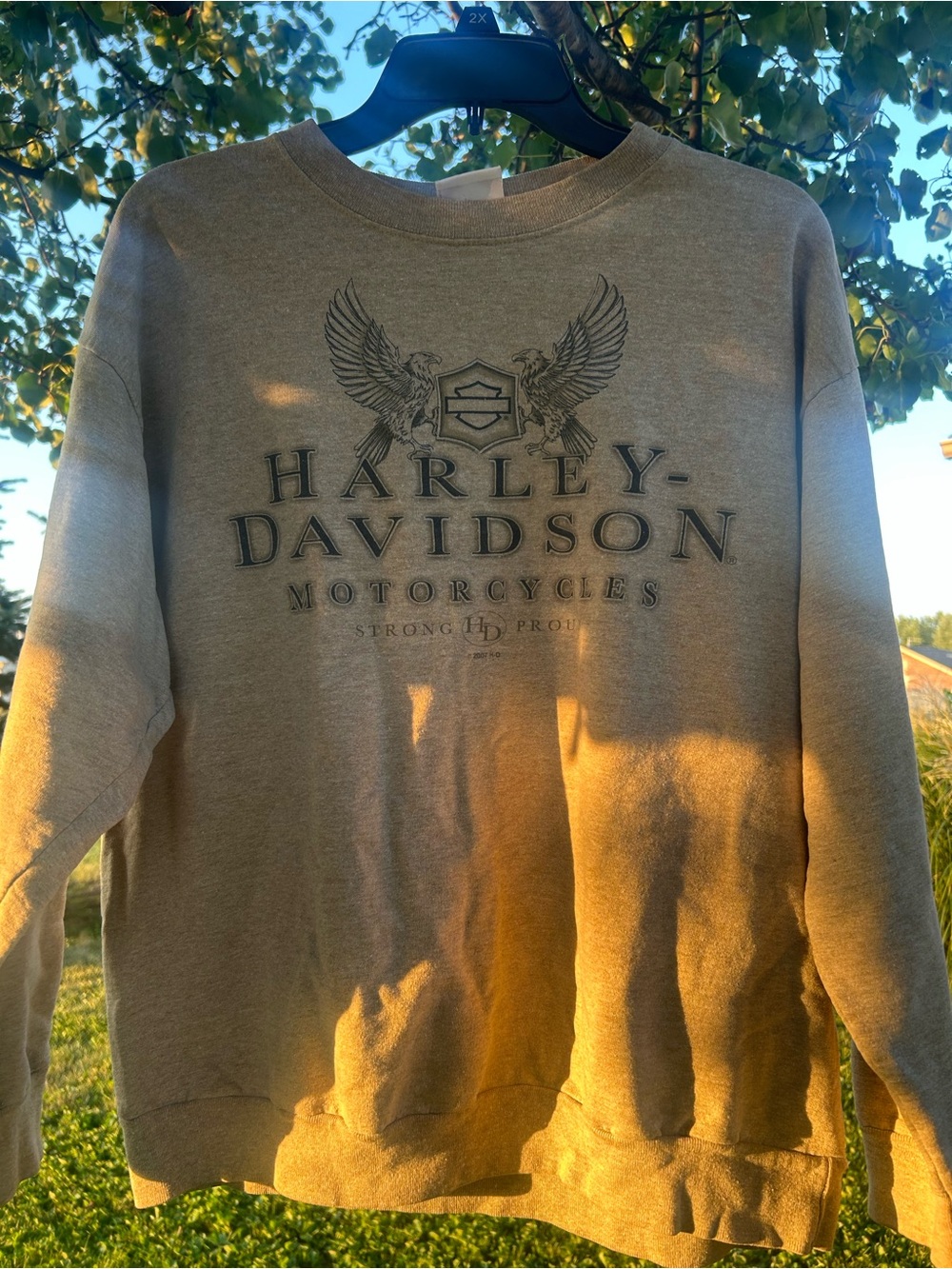 Harley-Davidson Men's Taupe Logo Crewneck Sweatshirt Medium